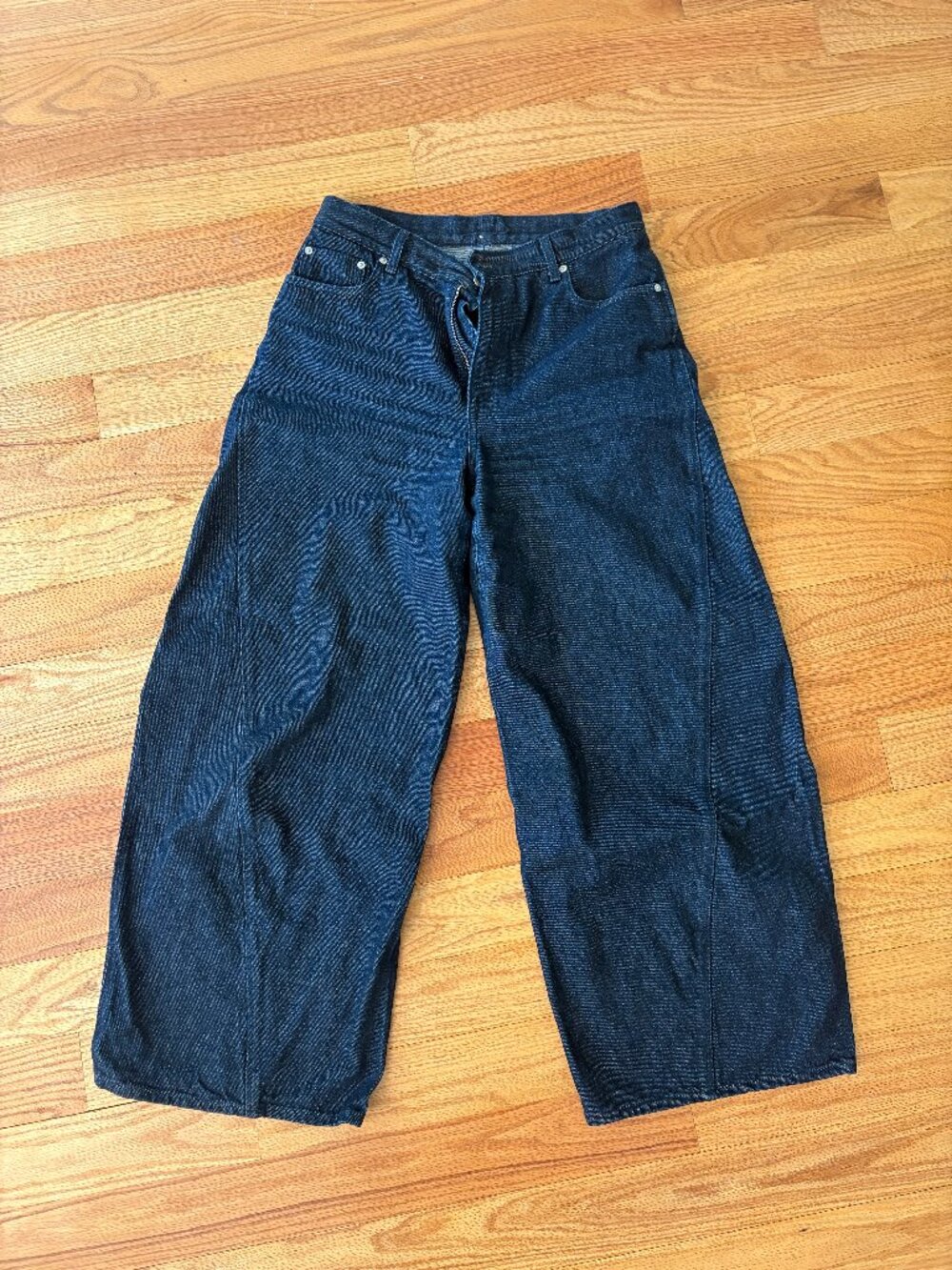 COS Indigo Barrel Leg Jeans, Fall 2025